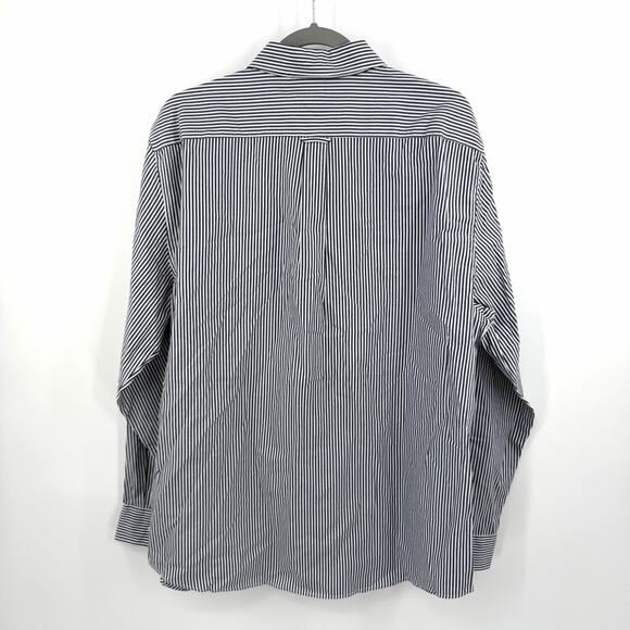 Everlane Cotton Slim Button Down Shirt in navy white Size XXL - Picture 7 of 8